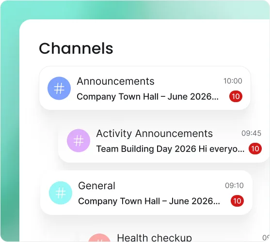 Channel announcements preview