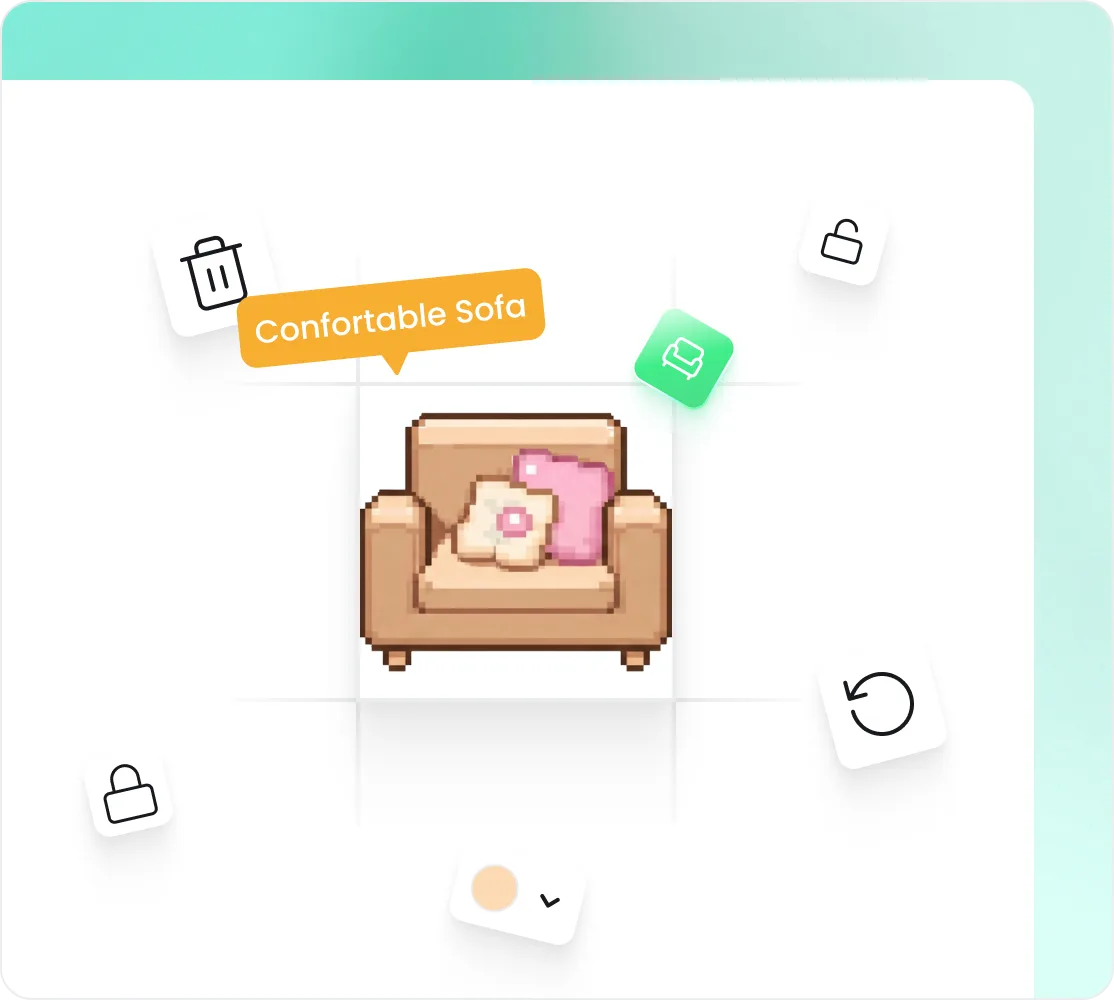Decorating the workspace with furniture
